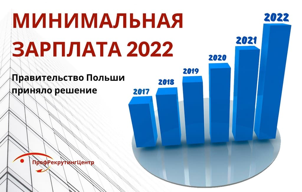 Минимальная зарплата в Польше 2022 ПрофреркутингЦентр